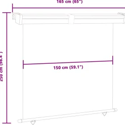 VIDAXL - Auvent latéral de balcon 165x250 cm bleu