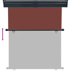 VIDAXL - Auvent latéral de balcon 145x250 cm marron