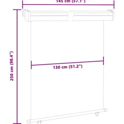 VIDAXL - Auvent latéral de balcon 145x250 cm marron