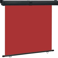 VIDAXL - Auvent latéral de balcon 165x250 cm rouge