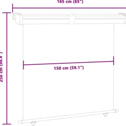 VIDAXL - Auvent latéral de balcon 165x250 cm rouge