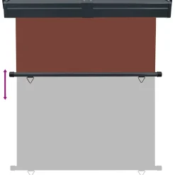 VIDAXL - Auvent latéral de balcon 175x250 cm marron