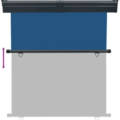 VIDAXL - Auvent latéral de balcon 175x250 cm bleu