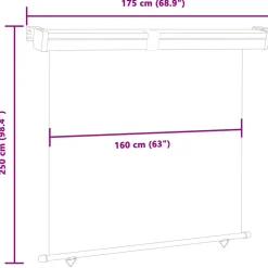 VIDAXL - Auvent latéral de balcon 175x250 cm bleu