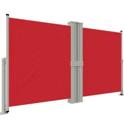 VIDAXL - Auvent latéral rétractable rouge 140x1200 cm