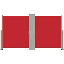 VIDAXL - Auvent latéral rétractable rouge 140x1200 cm