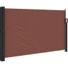 VIDAXL - Auvent latéral rétractable marron 120x500 cm