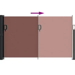 VIDAXL - Auvent latéral rétractable marron 120x500 cm