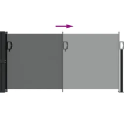 VIDAXL - Auvent latéral rétractable anthracite 100x500 cm