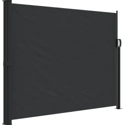 VIDAXL - Auvent latéral rétractable noir 160x600 cm