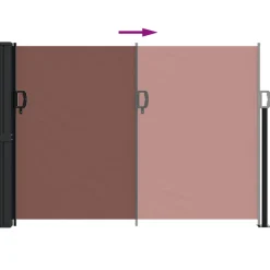VIDAXL - Auvent latéral rétractable marron 140x300 cm