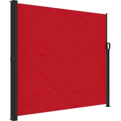 VIDAXL - Auvent latéral rétractable rouge 180x600 cm