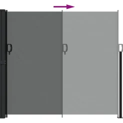 VIDAXL - Auvent latéral rétractable anthracite 180x300 cm