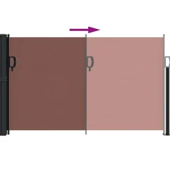 VIDAXL - Auvent latéral rétractable marron 117x300 cm