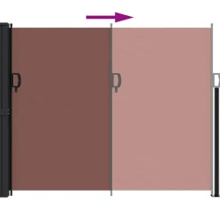 VIDAXL - Auvent latéral rétractable marron 160x300 cm