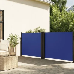 VIDAXL - Auvent latéral rétractable bleu 120x1200 cm