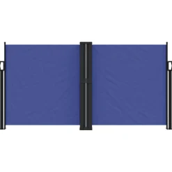 VIDAXL - Auvent latéral rétractable bleu 120x1200 cm