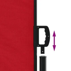 VIDAXL - Auvent latéral rétractable rouge 160x600 cm