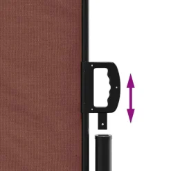 VIDAXL - Auvent latéral rétractable marron 200x600 cm