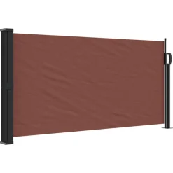 VIDAXL - Auvent latéral rétractable marron 100x500 cm