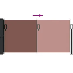 VIDAXL - Auvent latéral rétractable marron 100x500 cm