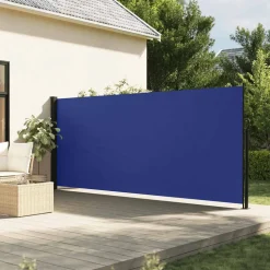 VIDAXL - Auvent latéral rétractable bleu 160x500 cm