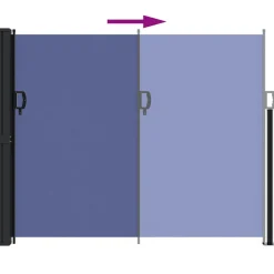 VIDAXL - Auvent latéral rétractable bleu 160x500 cm