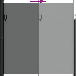VIDAXL - Auvent latéral rétractable anthracite 200x500 cm