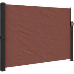VIDAXL - Auvent latéral rétractable marron 140x500 cm