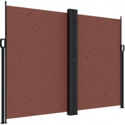 VIDAXL - Auvent latéral rétractable marron 180x1200 cm