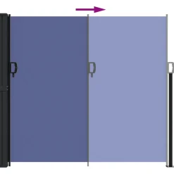 VIDAXL - Auvent latéral rétractable bleu 180x600 cm