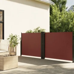 VIDAXL - Auvent latéral rétractable marron 120x1200 cm