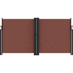 VIDAXL - Auvent latéral rétractable marron 120x1200 cm