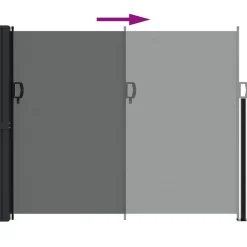 VIDAXL - Auvent latéral rétractable anthracite 160x300 cm