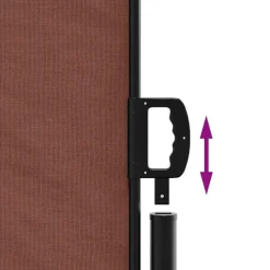 VIDAXL - Auvent latéral rétractable marron 100x300 cm