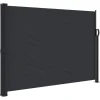 VIDAXL - Auvent latéral rétractable noir 140x600 cm