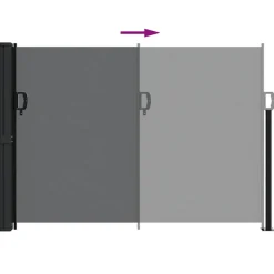 VIDAXL - Auvent latéral rétractable noir 140x600 cm