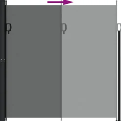 VIDAXL - Auvent latéral rétractable anthracite 200x300 cm