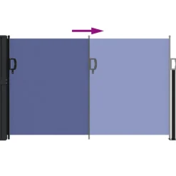 VIDAXL - Auvent latéral rétractable bleu 120x500 cm