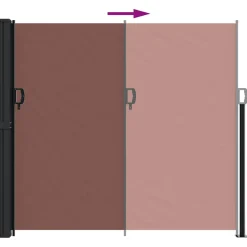 VIDAXL - Auvent latéral rétractable marron 180x300 cm