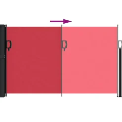 VIDAXL - Auvent latéral rétractable rouge 120x600 cm