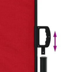 VIDAXL - Auvent latéral rétractable rouge 120x600 cm