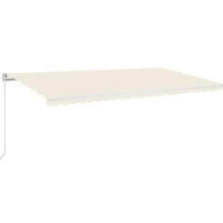 VIDAXL - Auvent manuel rétractable avec led 600x300 cm crème