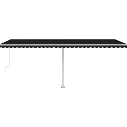 VIDAXL - Auvent manuel rétractable avec led 600x300 cm anthracite