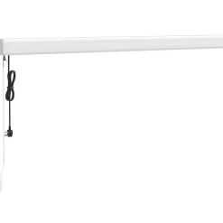 VIDAXL - Auvent rétractable jaune et blanc 3,5x2,5 m tissu et aluminium