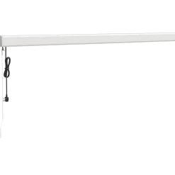 VIDAXL - Auvent rétractable jaune et blanc 4x3 m tissu et aluminium