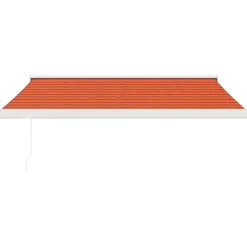 VIDAXL - Auvent rétractable orange et marron 3,5x2,5m tissu et aluminium