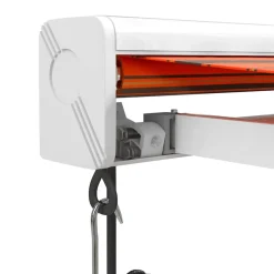 VIDAXL - Auvent rétractable orange et marron 3,5x2,5m tissu et aluminium