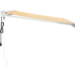 VIDAXL - Auvent rétractable jaune et blanc 3x2,5 m tissu et aluminium