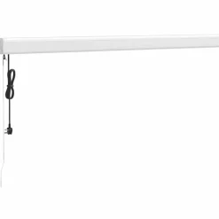 VIDAXL - Auvent rétractable jaune et blanc 3x2,5 m tissu et aluminium